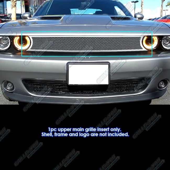Stainless Steel Chrome Mesh Grille Insert for Dodge Challenger (2015–2023)