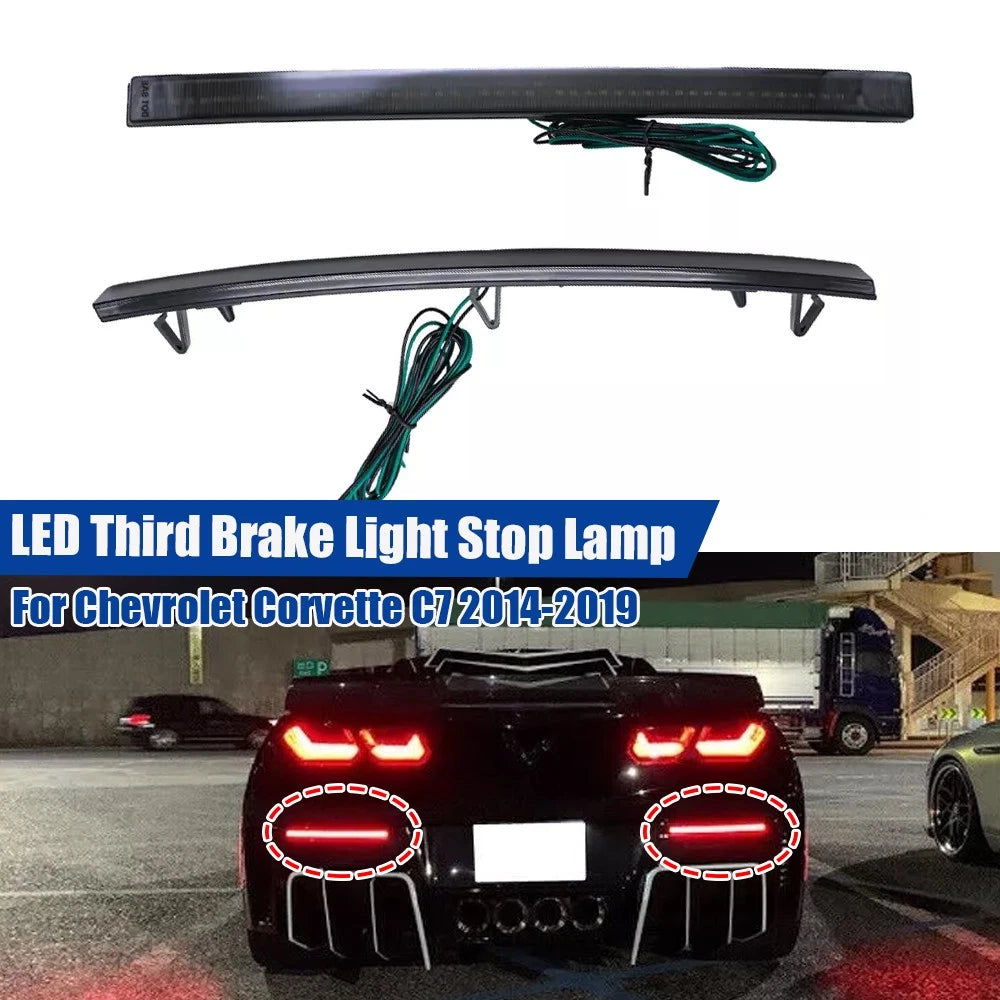 LED Rear Reflector Tail Brake Stop Lights for Chevrolet Corvette C7 (2014–2019)