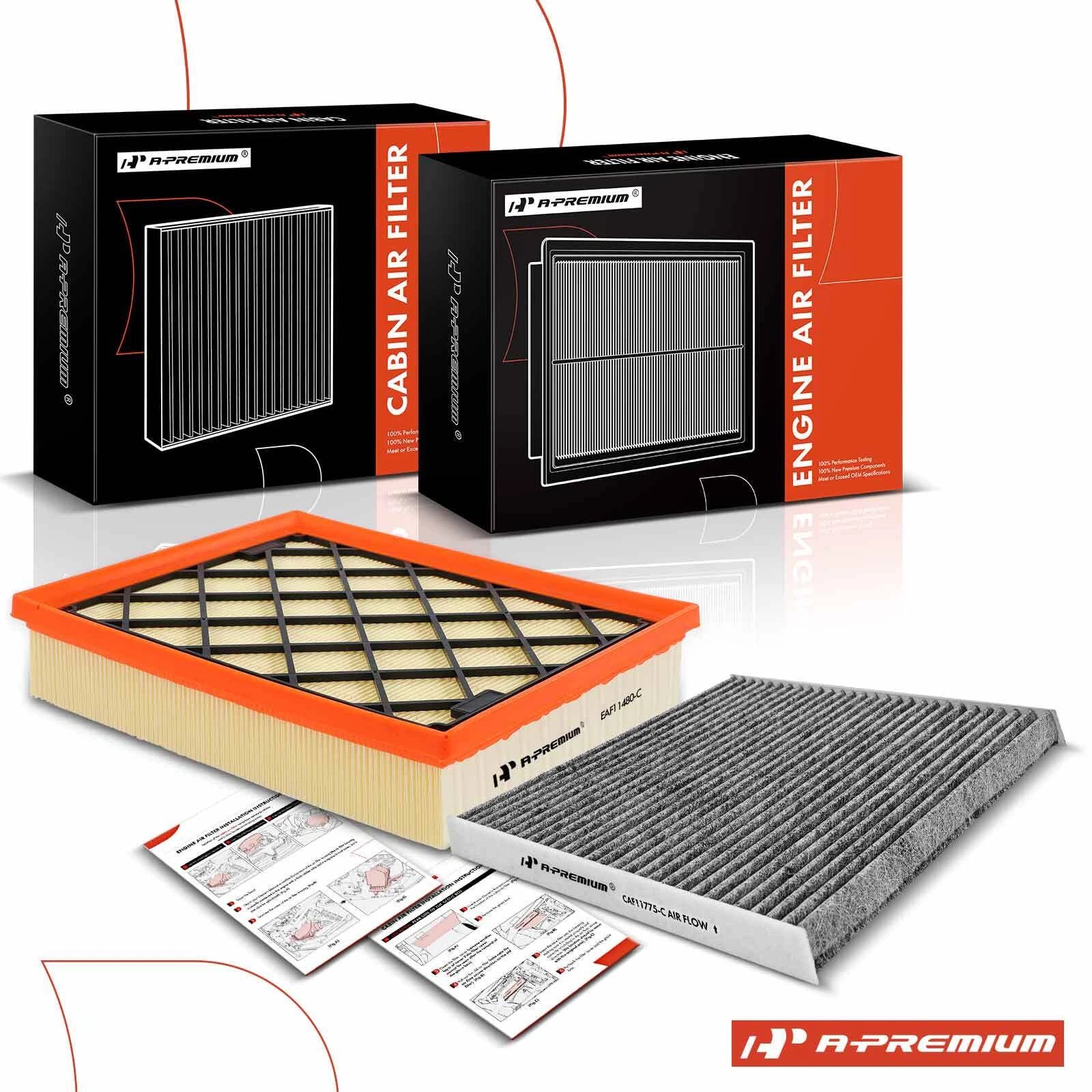 Engine & Activated Carbon Cabin Air Filter for Ford Edge (2015–2023)
