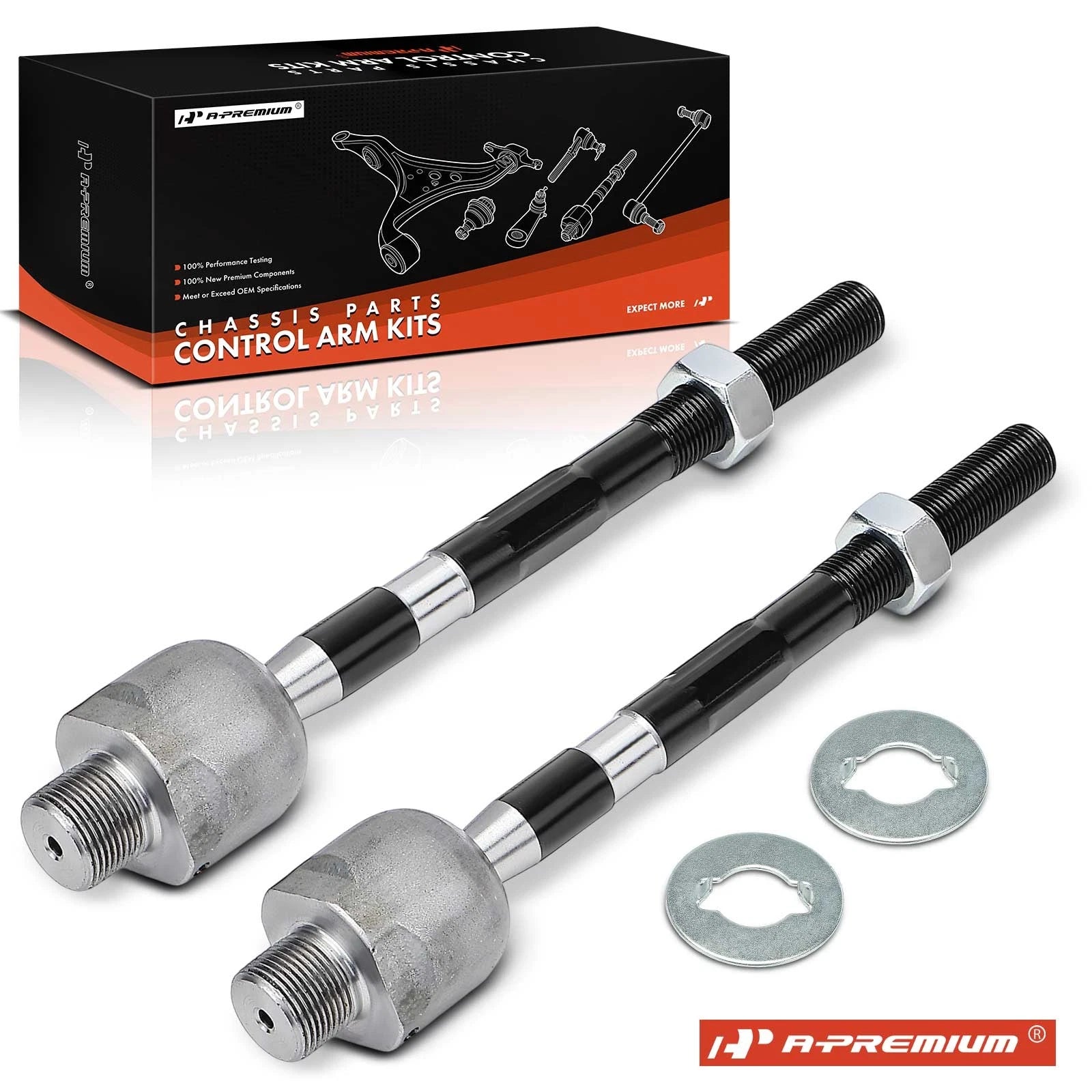 2X Front Inner Tie Rod End for Ford Edge Lincoln MKX (2007–2015)