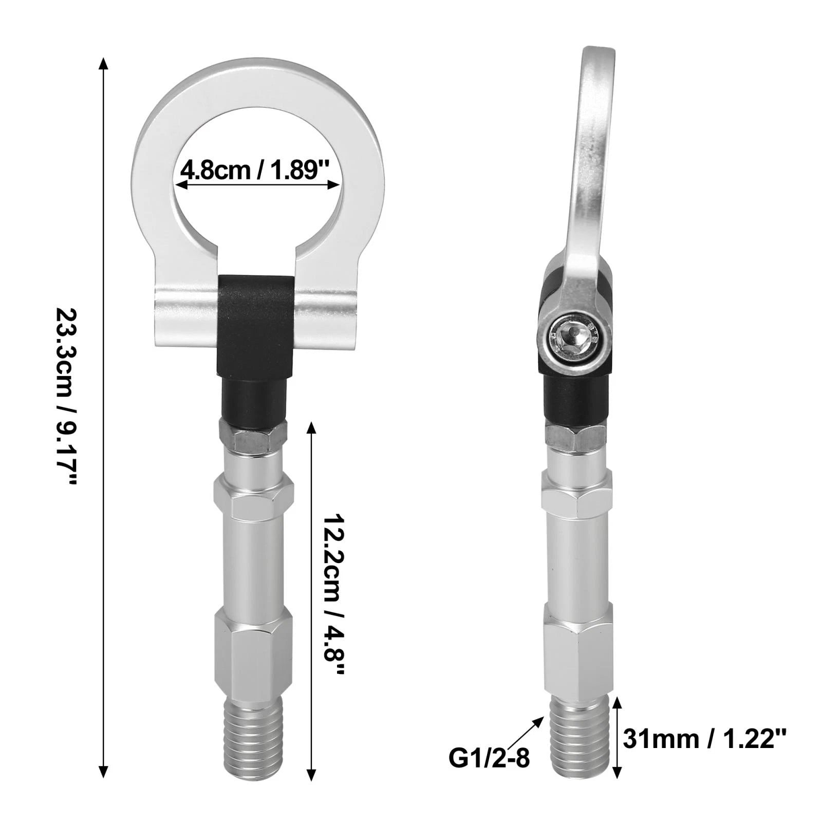 Tow Hook Screw Set for Audi A5 S5 RS5 (2010–2017) - Silver Tone Round