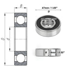 6204DDU Deep Groove Ball Bearing for Scooter Skateboard Wheel (P0)
