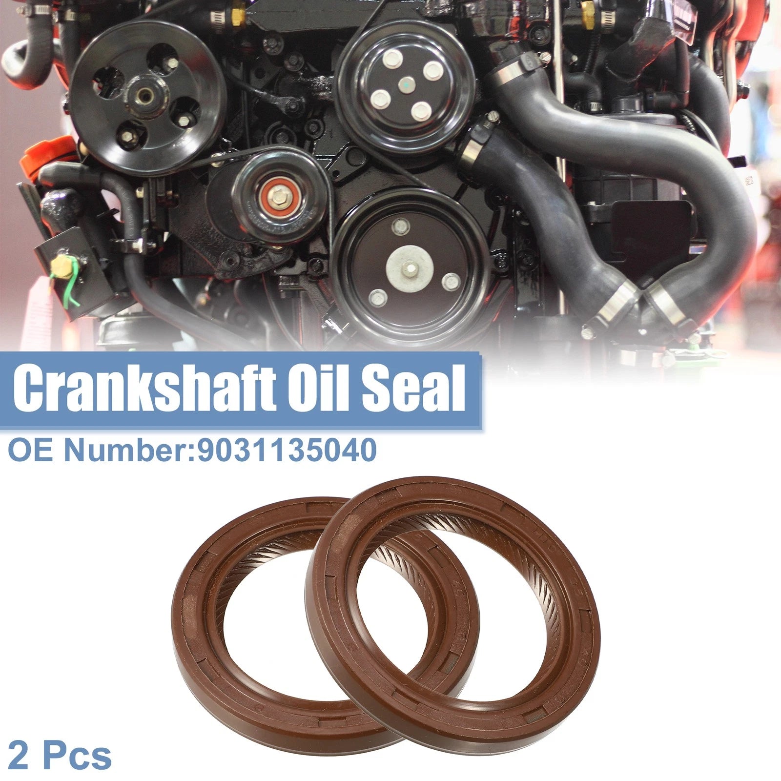 2X Engine Crankshaft Oil Seal No. 90311-35040 for Toyota Celica Corolla MR2 (1990–2005)