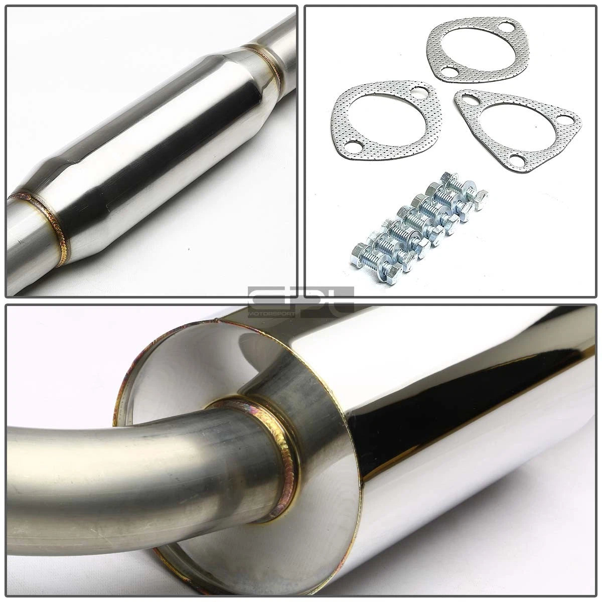 4" Rolled Muffler Tip Racing Catback Exhaust System for Honda Civic Si EP3 (2002–2005)