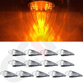 Set of 13 Torpedo Clear/Amber Cab Marker Running Lights for Kenworth/Mack