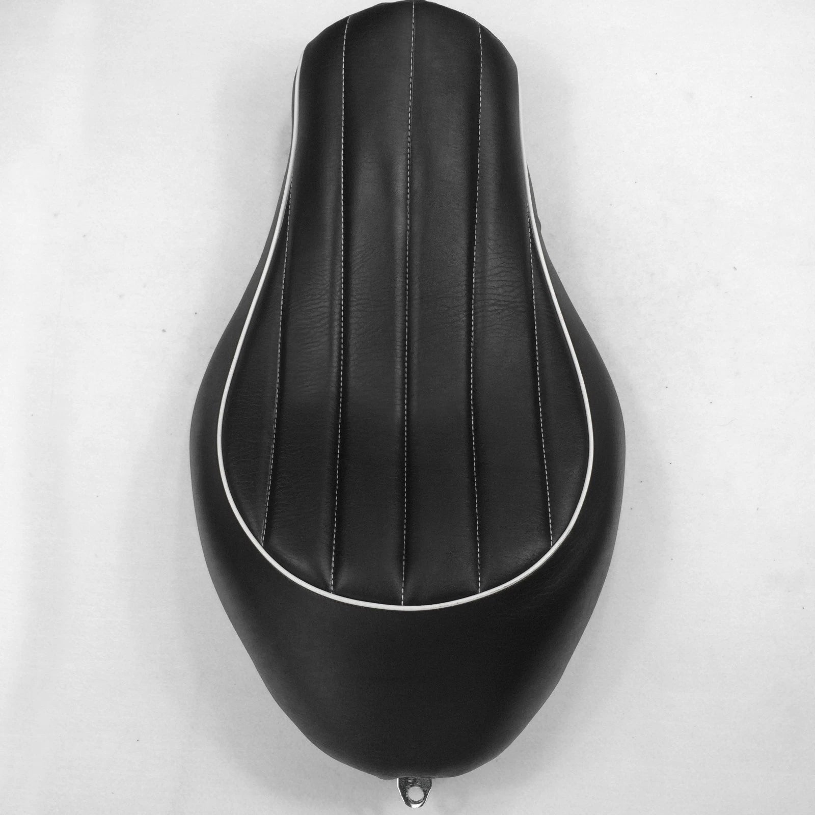Solo Driver Vertical Stripes Leather Seat for Harley XL883N XL883L XL883X (2005–2013)