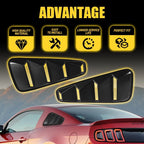 2X Window Louvers Scoop Cover Vent for Ford Mustang Coupe (2015–2023)