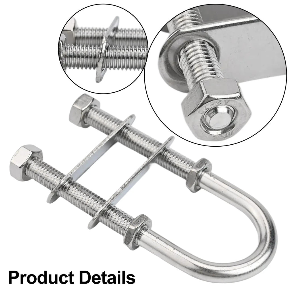 Stern Bow Eye U Bolt with Adjustable Nuts M8 for Marine Boat