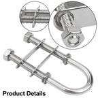 Stern Bow Eye U Bolt with Adjustable Nuts M8 for Marine Boat