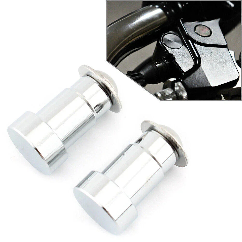 Chrome CNC Aluminum Motorcycle Mirror Hole Caps