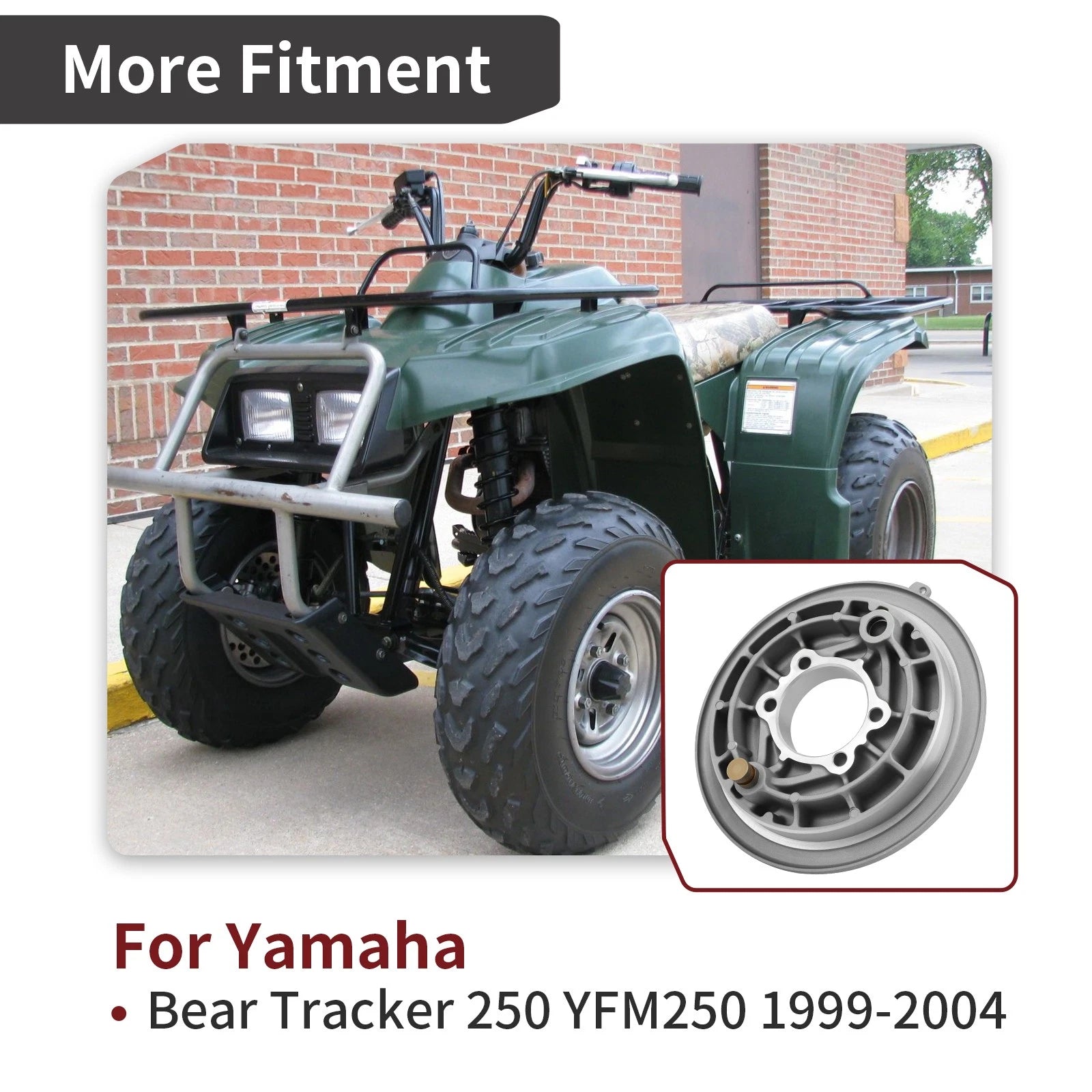 Rear Brake Backing Plate for Yamaha Bear Tracker 250 (1999–2004)