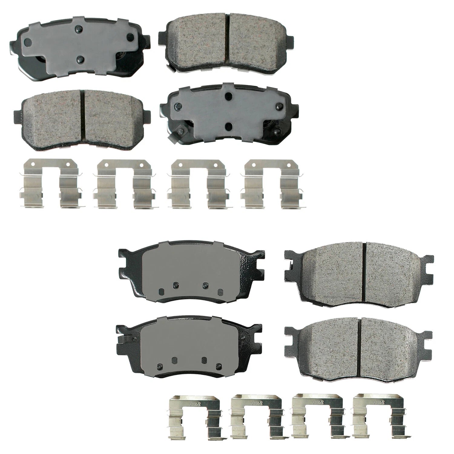 Set of 4 Akebono ProACT Ceramic Disc Brake Pads for Hyundai Accent (2012–2017)