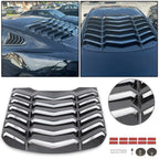 Rear Window Louver Cover Sun Shade for Ford Mustang (2015–2023) Carbon Fiber