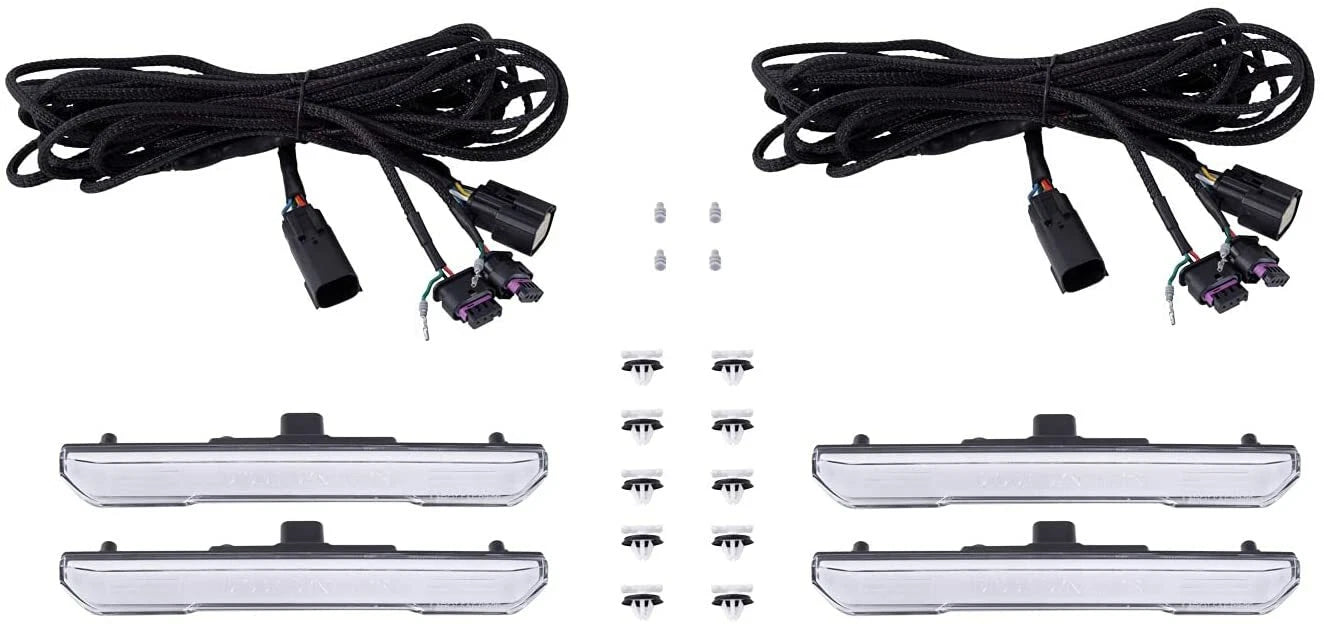 Sequential Clear LED Sidemarkers for GMC Sierra HD (2020–2023)