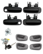 Door Handle Set w/ Lock Cylinder & Key for Toyota Prizm (1998–2002)