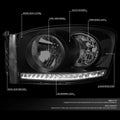 LED DRL Headlight Lamps for Dodge Ram 1500/2500/3500 (2006–2009)