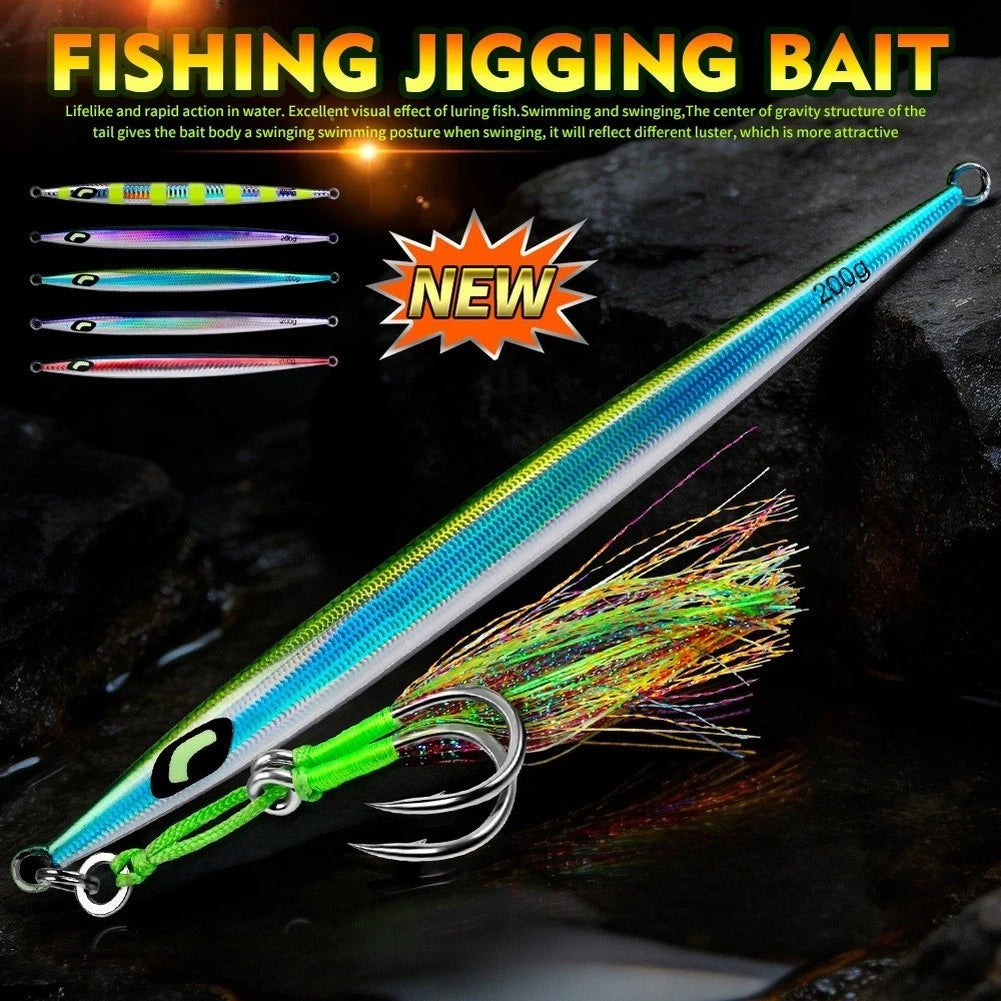 Glow in the Dark Jig Lure 100g 16.2cm for Deep Water Fishing