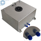 15 Gallon Polished Aluminum Racing Fuel Cell Tank for Universal