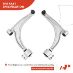 6x Front Control Arm Ball Joint Tie Rod End for Chevy Malibu (2004-2012)