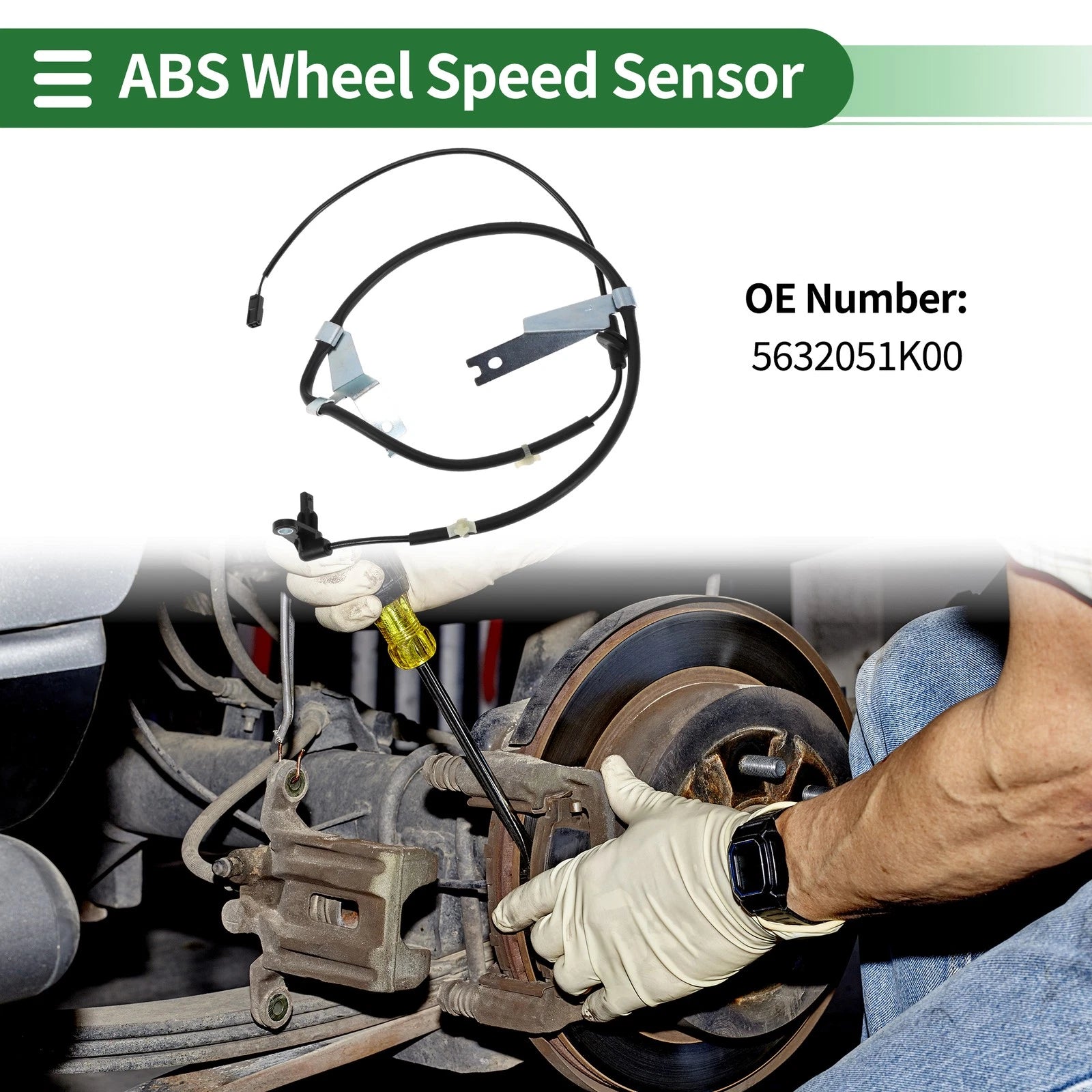 ABS Wheel Speed Sensor for Suzuki Splash (2008–2014) No. 5632051K00 Rear Left