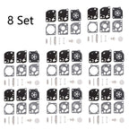 Set of 8 Carburetor Gasket Kit for Zama RB-52 C1Q-P22 C1Q-P24 C1Q-P18