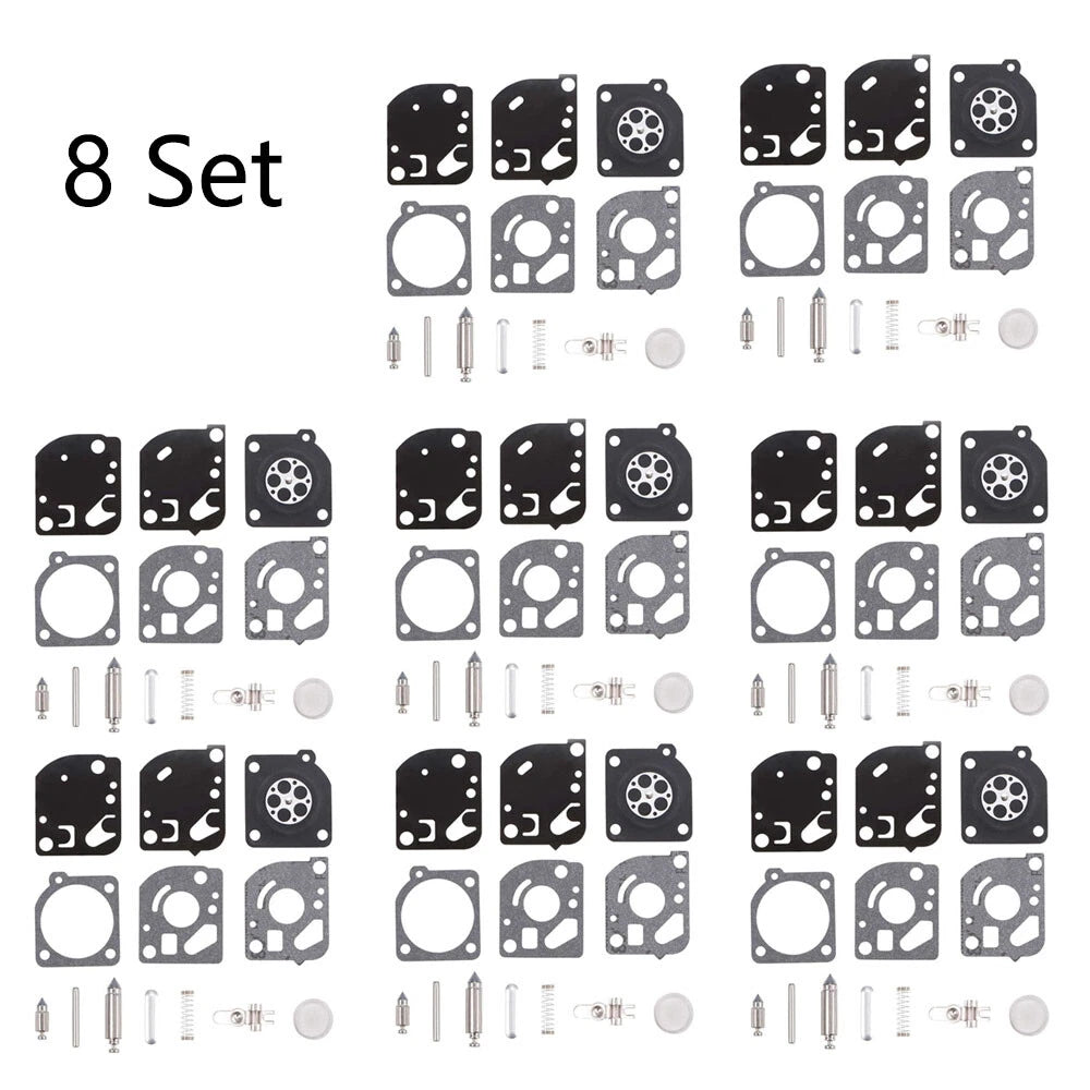 Set of 8 Carburetor Gasket Kit for Zama RB-52 C1Q-P22 C1Q-P24 C1Q-P18