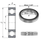 Deep Groove Ball Bearing 6912DDU for Scooter Skateboard (60x85x13mm)
