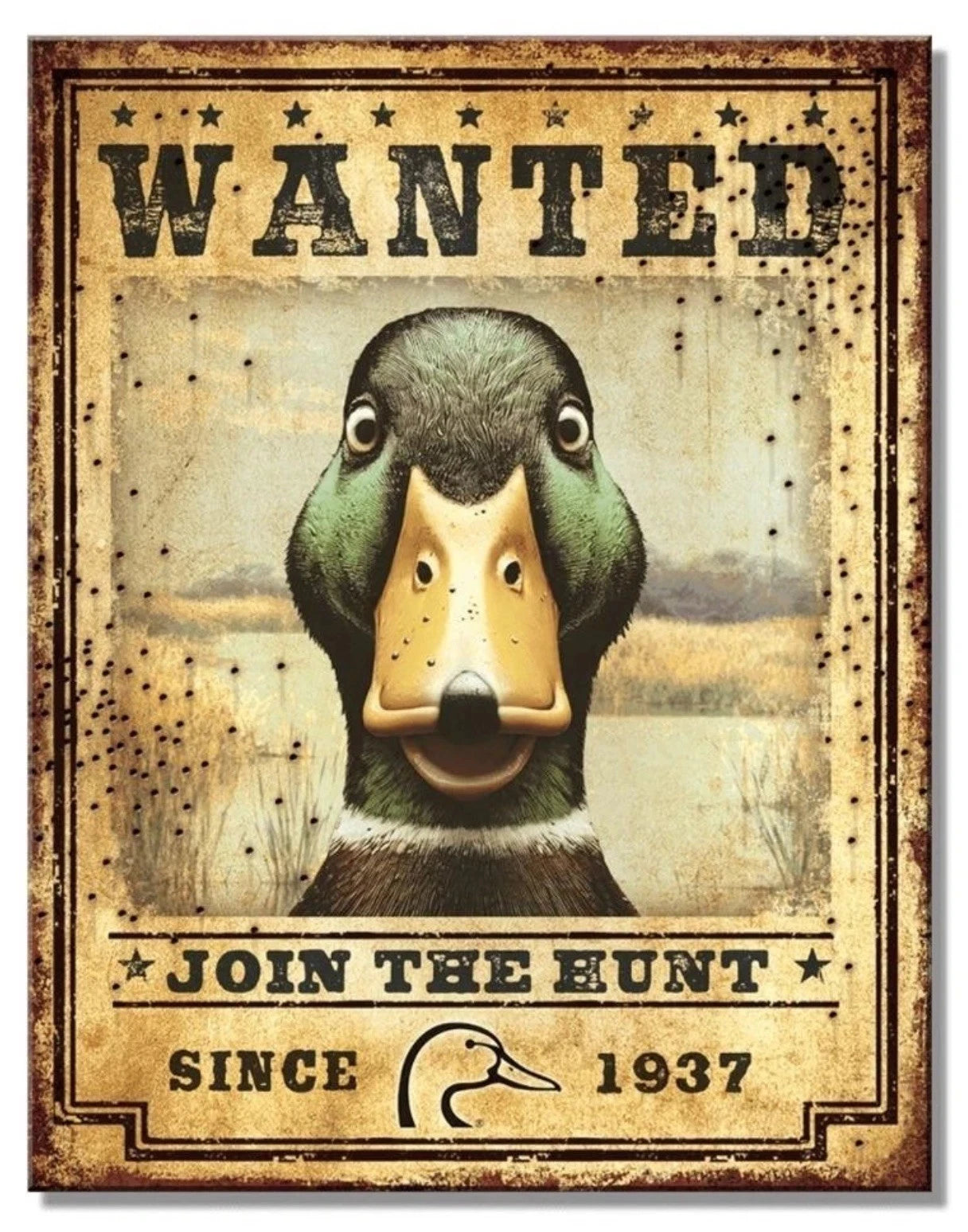 Ducks Unlimited Wanted Tin Metal Sign #2957 for Automotive Decor
