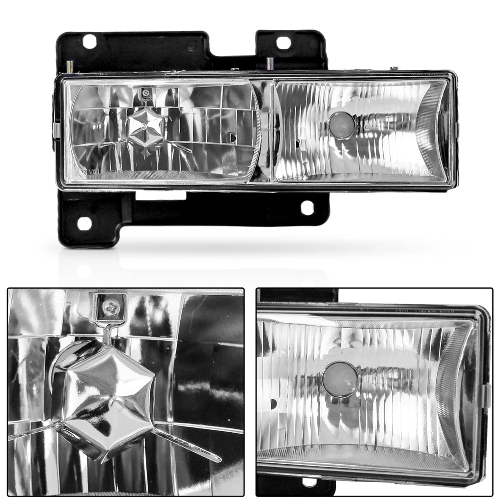 Headlights Pair for Chevrolet C10 C/K (1988–1998)
