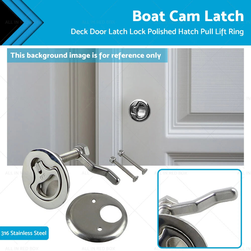 316 Stainless Steel Deck Door Latch Lock for Boat (Polished)