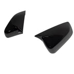 Pair Gloss Black Tape-On Mirror Cap Covers for Ford Mustang (2010–2014)