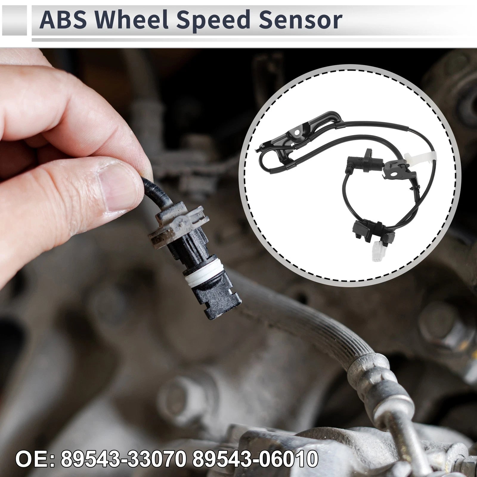 ABS Wheel Speed Sensor No. 89543-33070 for Toyota Camry (2002–2006) 1 Pc Front Left