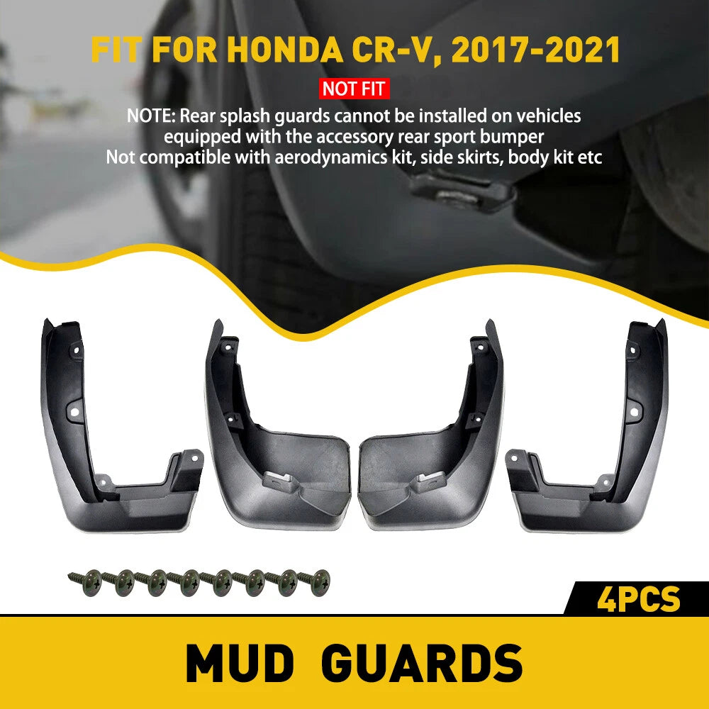 Set of 4 Mud Guards for Honda CR-V (2017–2022)