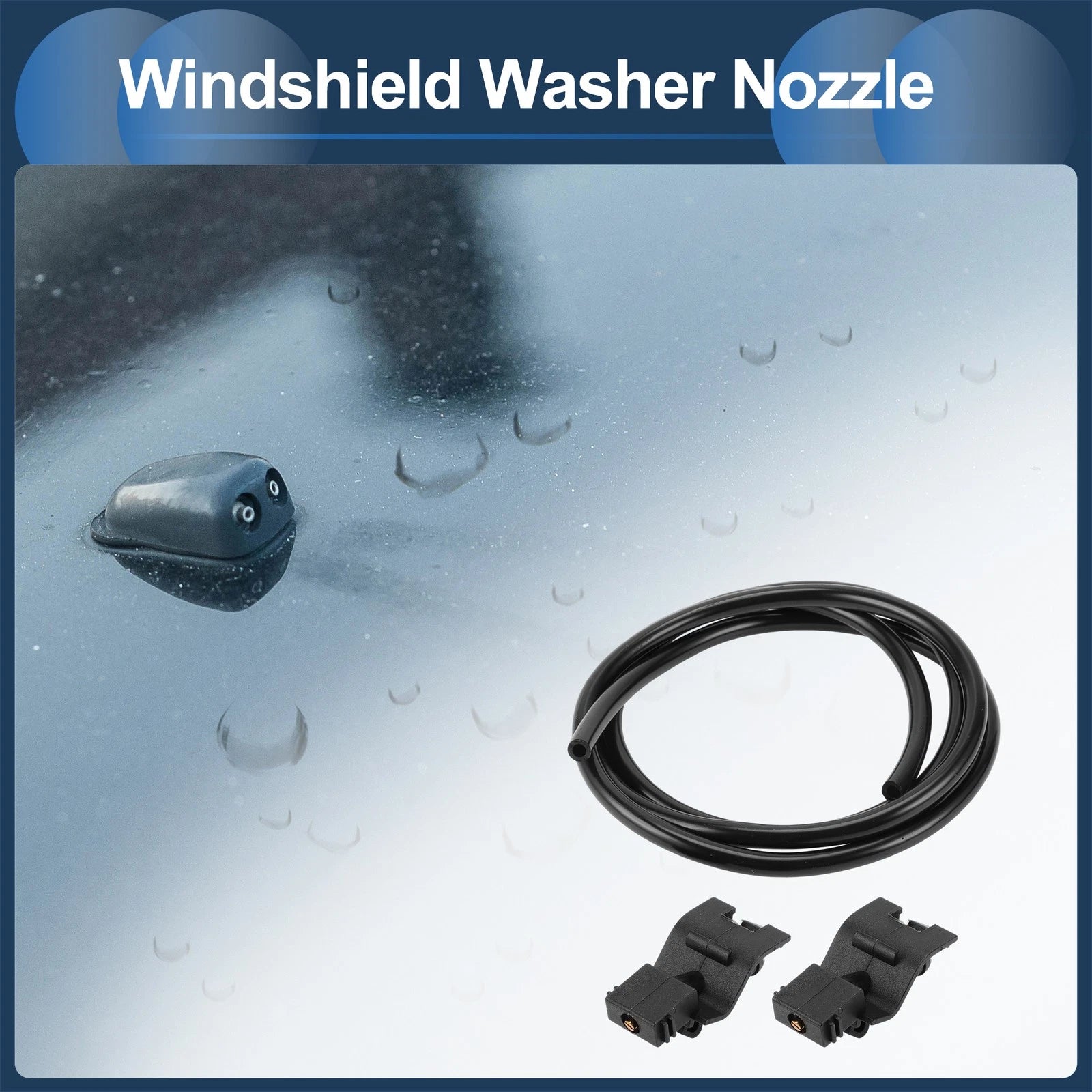 Set of 1 Windshield Washer Nozzle with Fluid Hose for Toyota  No. 8538130110