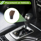 Car Gear Shift Knob Cover for Lexus RX350 2023-2024 Brown Faux Leather