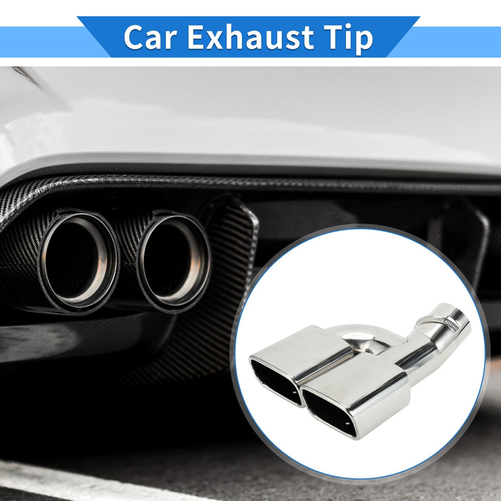 1 Pc Square Curved Dual Exhaust Tip 2.4" Inlet for Toyota Noah/Voxy (2007–2022)