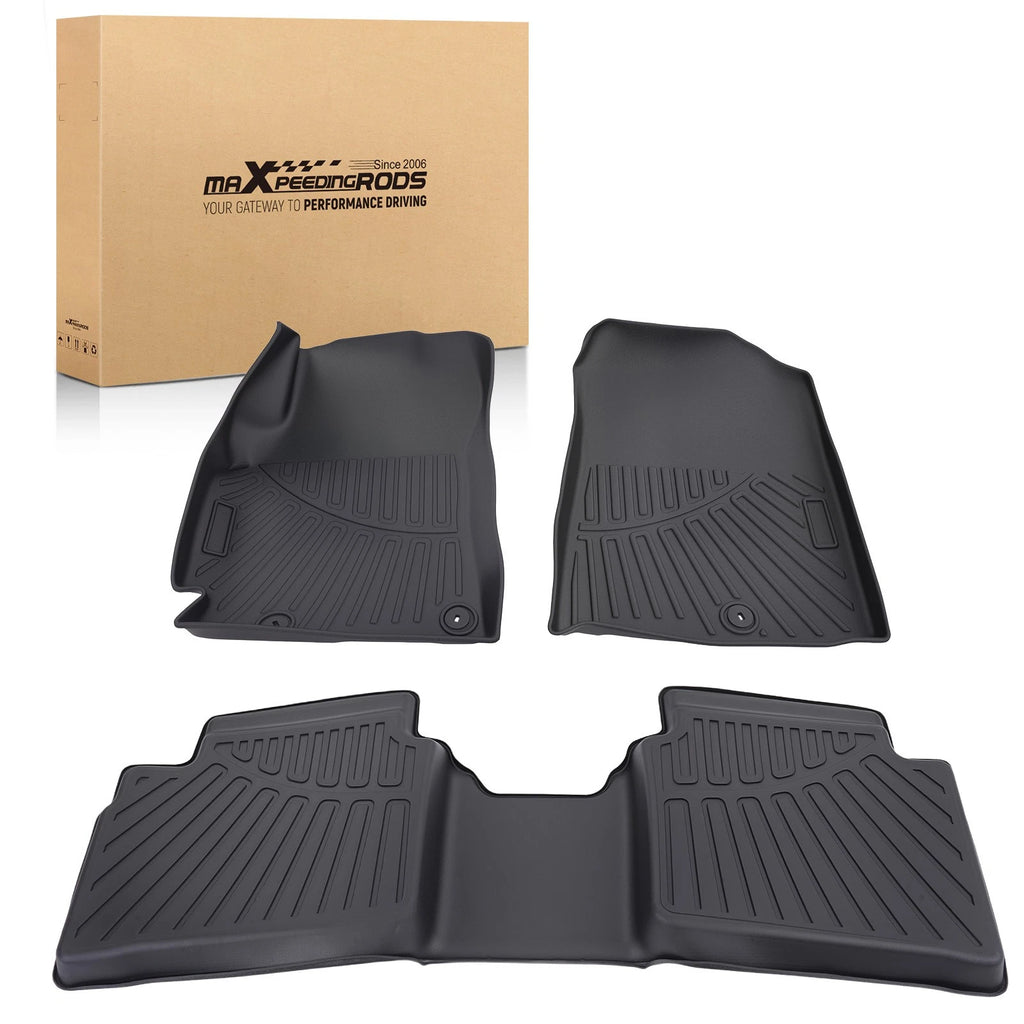 Set of 4 All-Weather Floor Mats for Kia Forte (2019–2024) Black Rubber