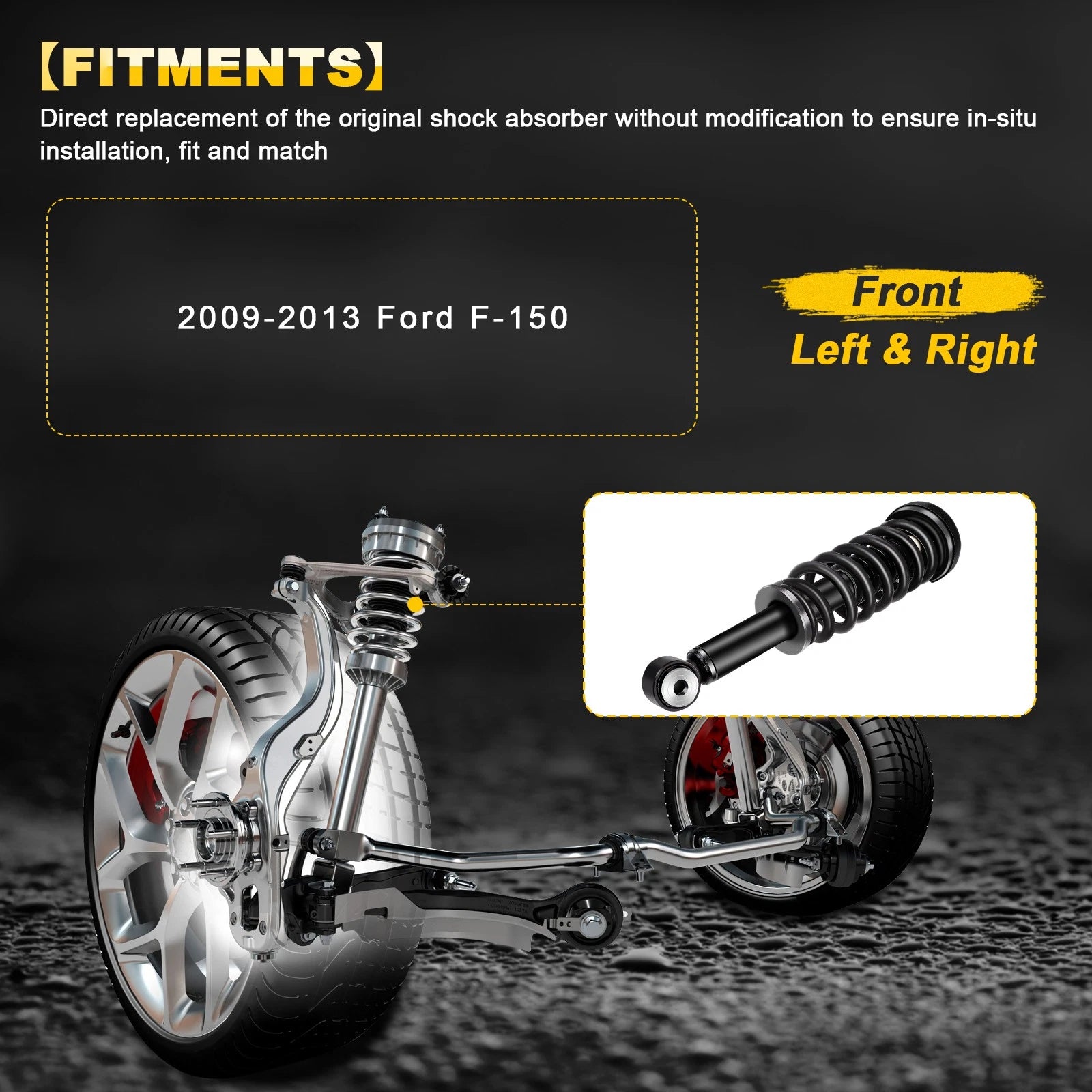 Set of 2 Complete Struts for Ford F-150 4WD (2009–2013)
