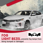 Set of 2 Chrome Fog Light Bezels for Kia Optima (2016-2018)