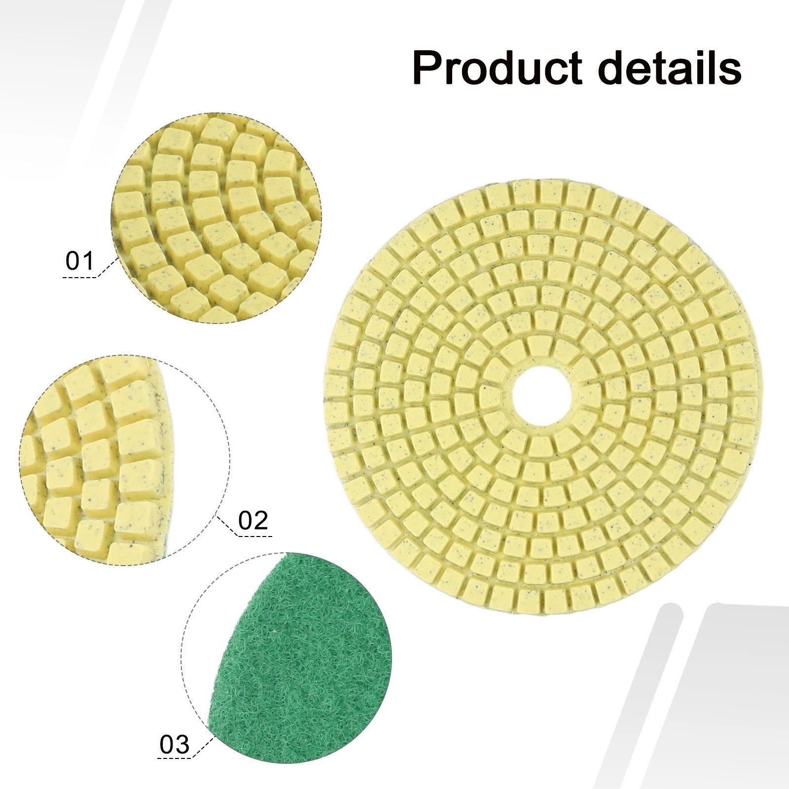 Polishing Pads for Granite Concrete Marble Glass Stone (4 Inch)