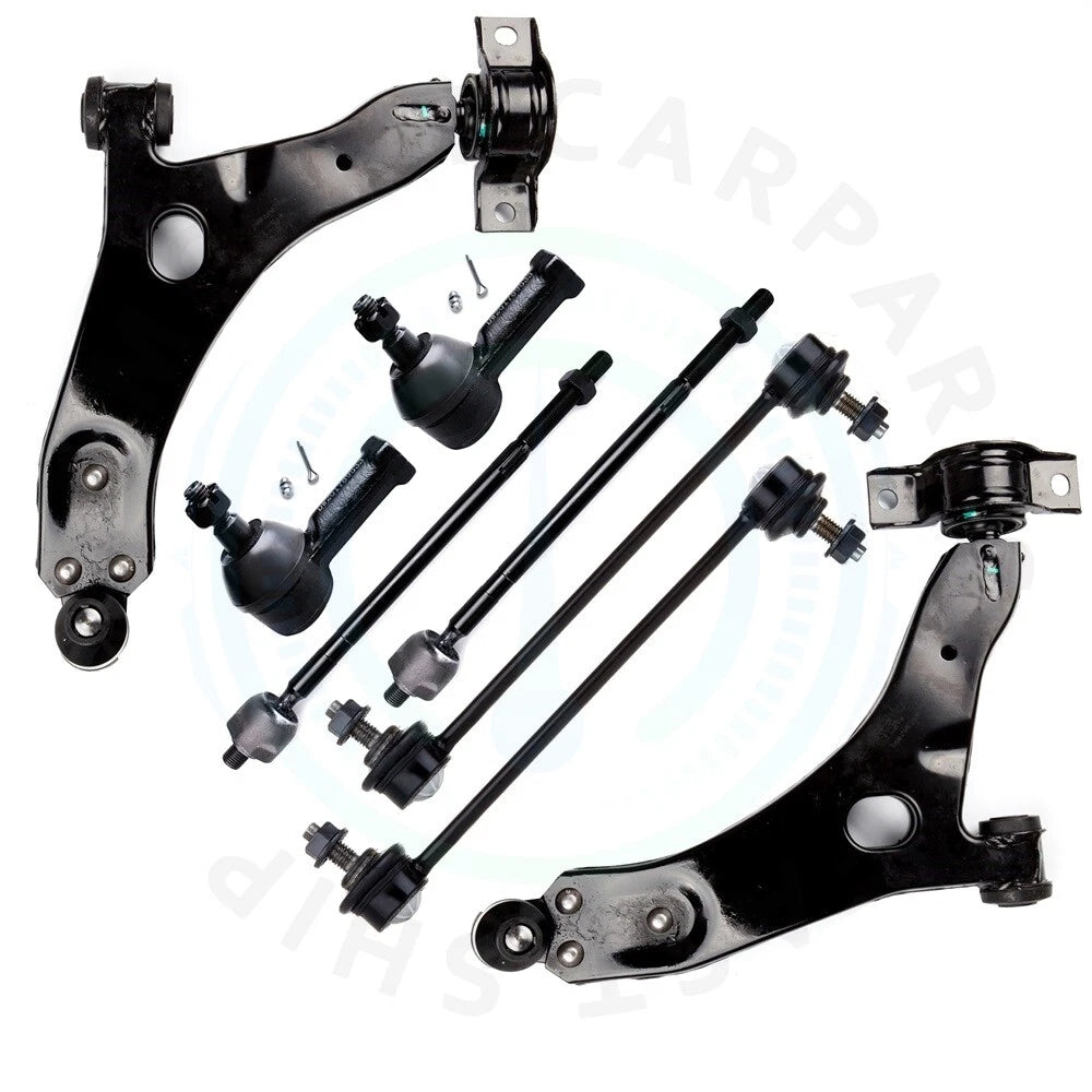 Set of 8 Front Lower Control Arm Inner Tie Rod Ends for Ford Focus (2000–2011)