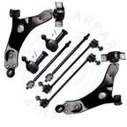 Set of 8 Front Lower Control Arm Inner Tie Rod Ends for Ford Focus (2000–2011)