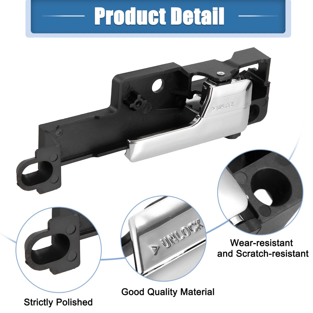 1 Pair Interior Door Handle for Ford Fusion (2006–2012) 6E5Z5422600-AA