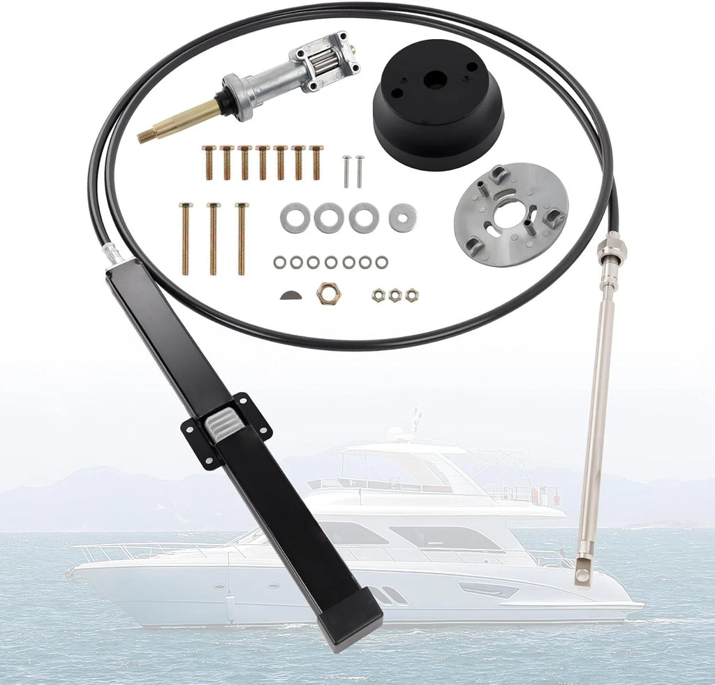 15 FT Back Mount Steering Cable Kit for Seastar Teleflex 