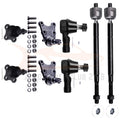 Set of 8 Front Ball Joints Tie Rod End Linkage for Honda Passport (1998–2002)