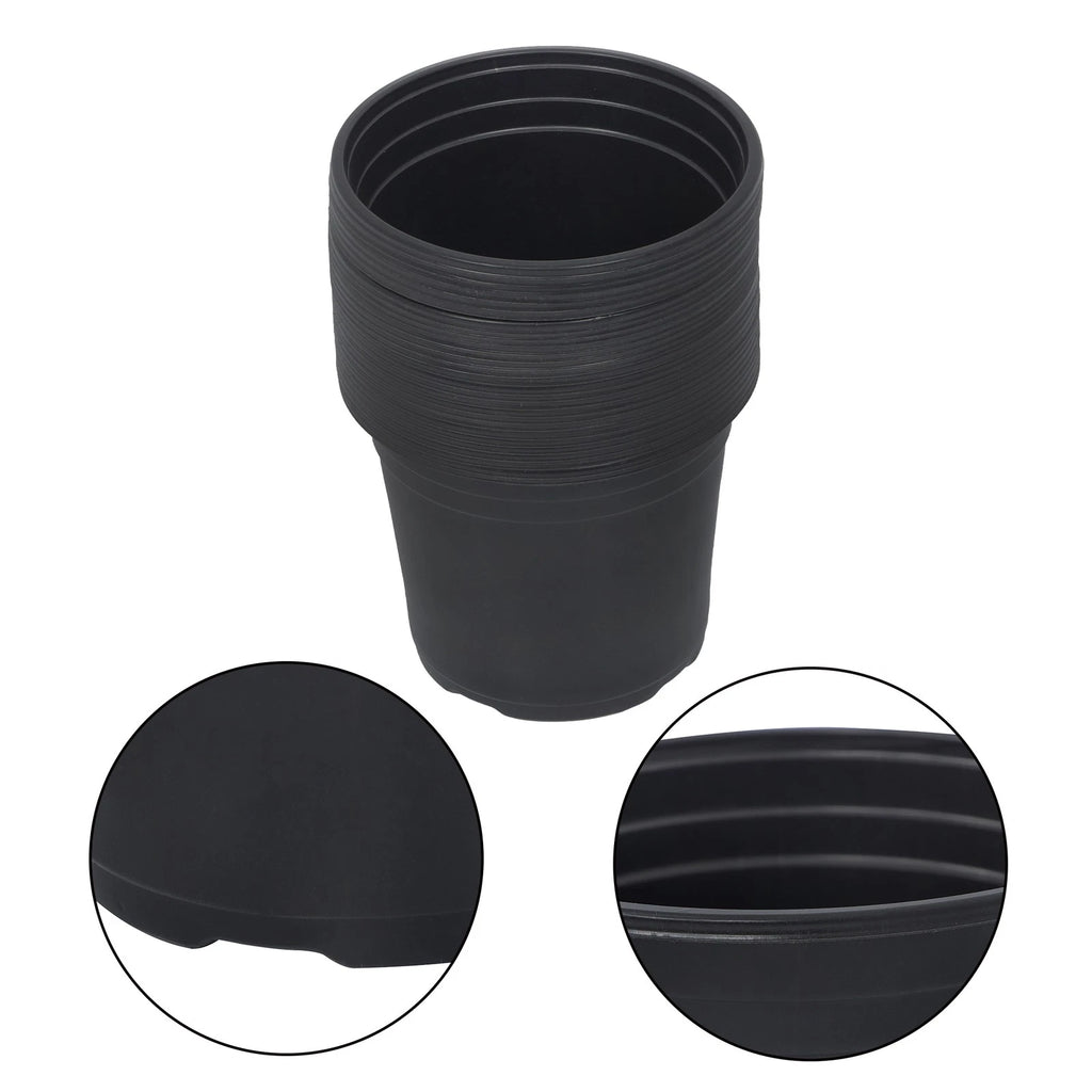 Set of 100 Plastic Flower Nursery Pots with Drainage Hole