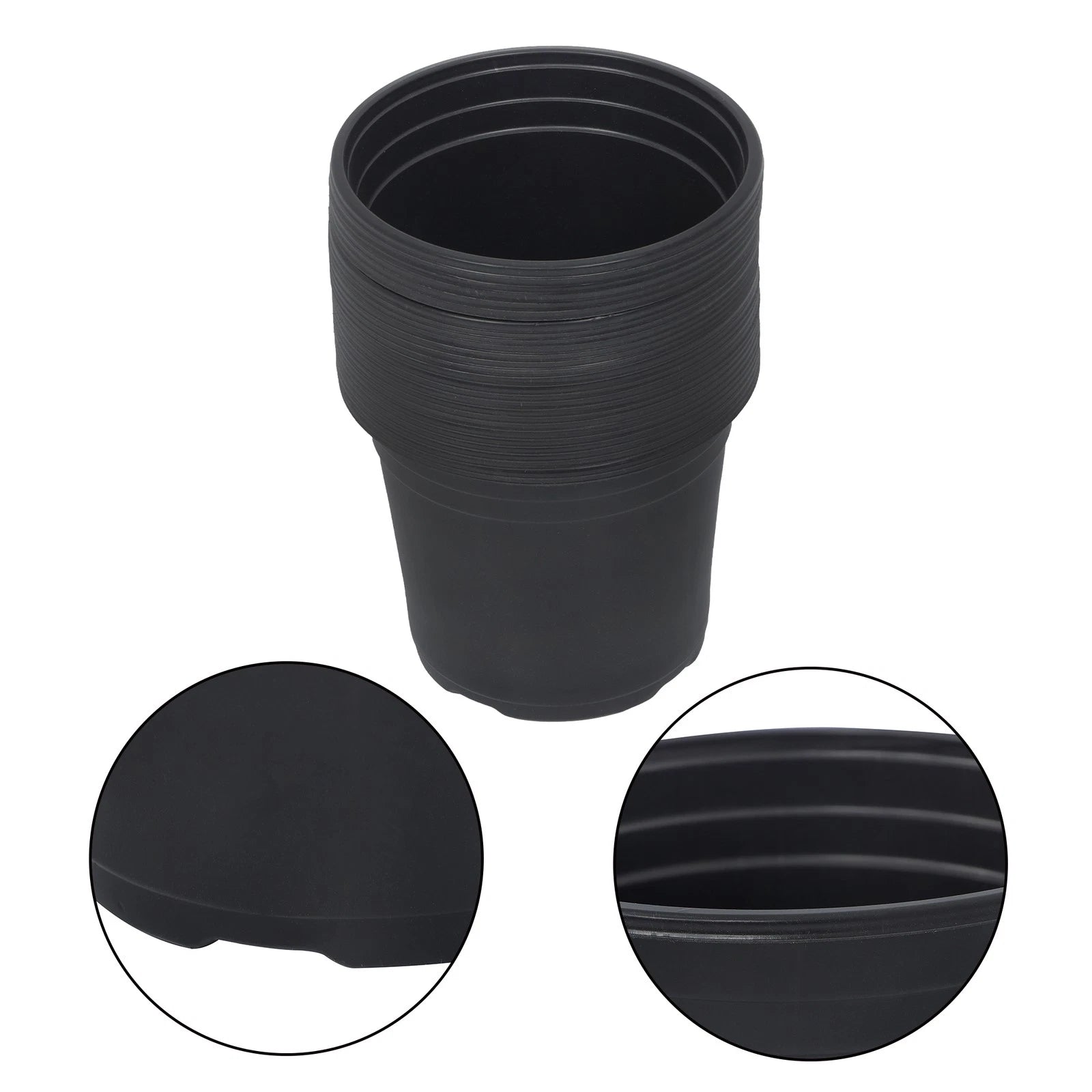 Set of 100 Plastic Flower Nursery Pots with Drainage Hole