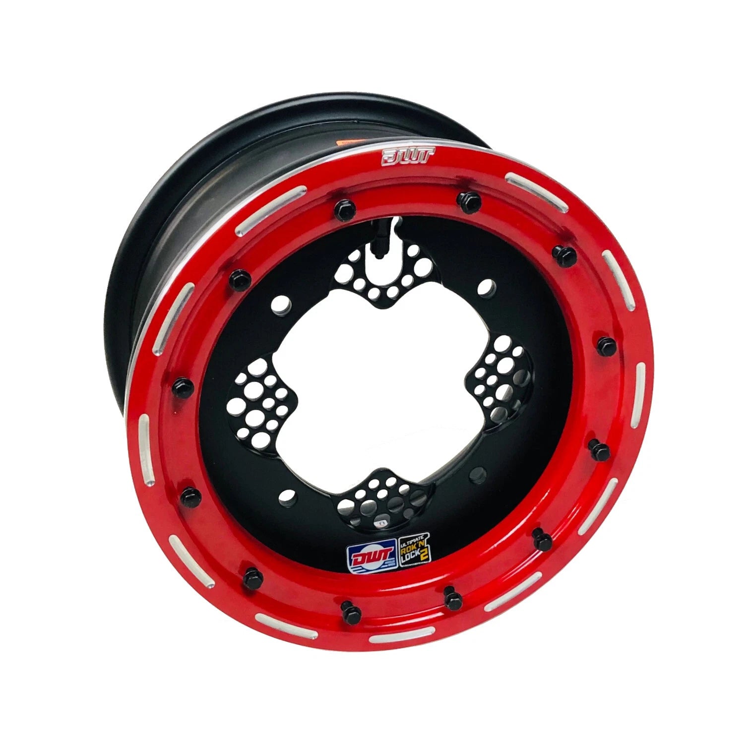 2X DWT ROK'N LOK Front Red Beadlock Rim Wheel 10" 10x5 4/144 for TRX 450R (2004–2007)