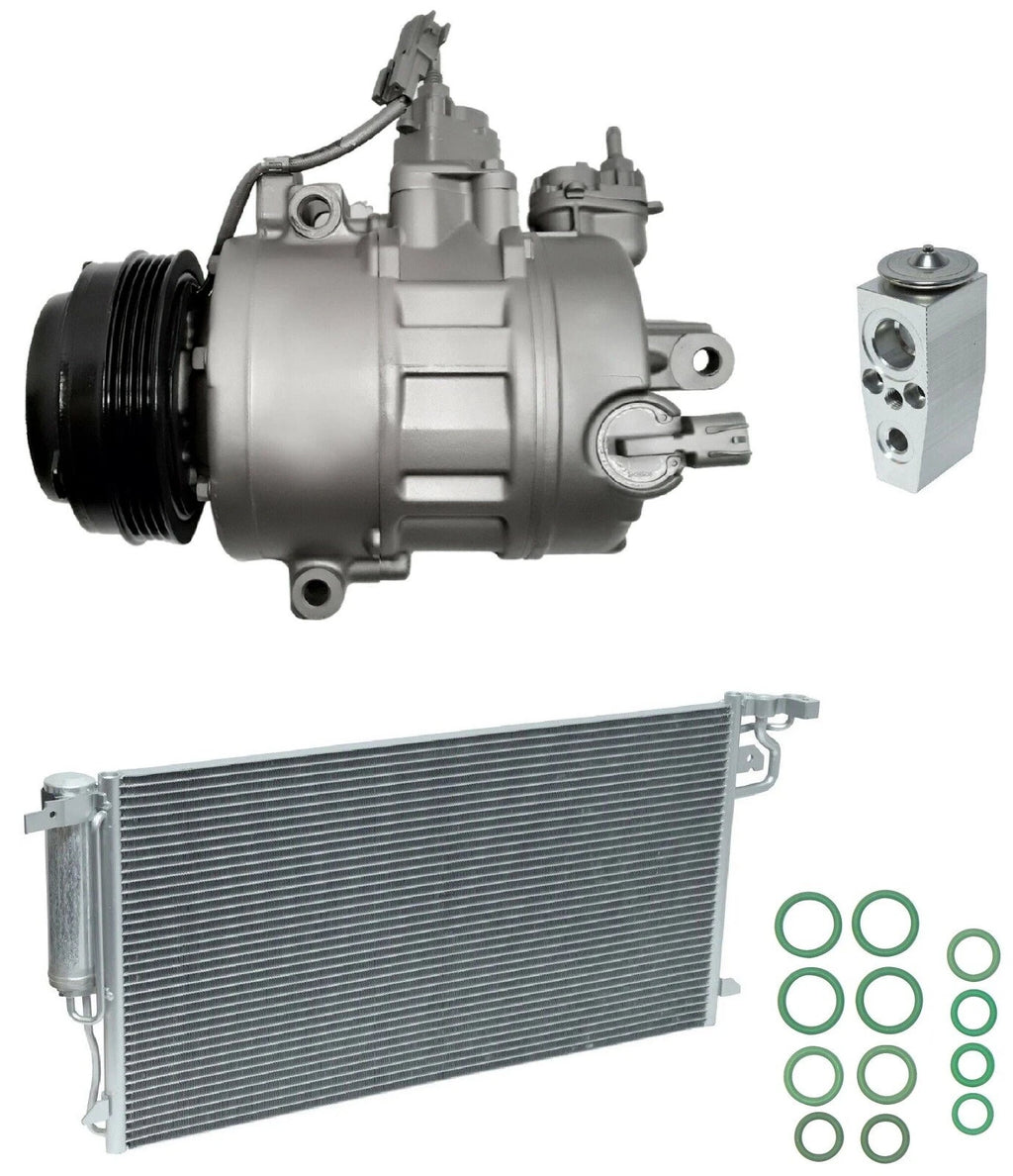 AC Compressor Kit with Condenser Replacement for Ford Fusion 2.5L (2017–2017)