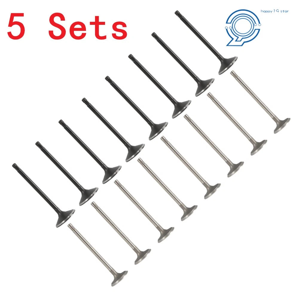 Set of 5 Intake Exhaust Engine Valves for GM ECOTEC 2.0 2.2 2.4 (2000–2010)